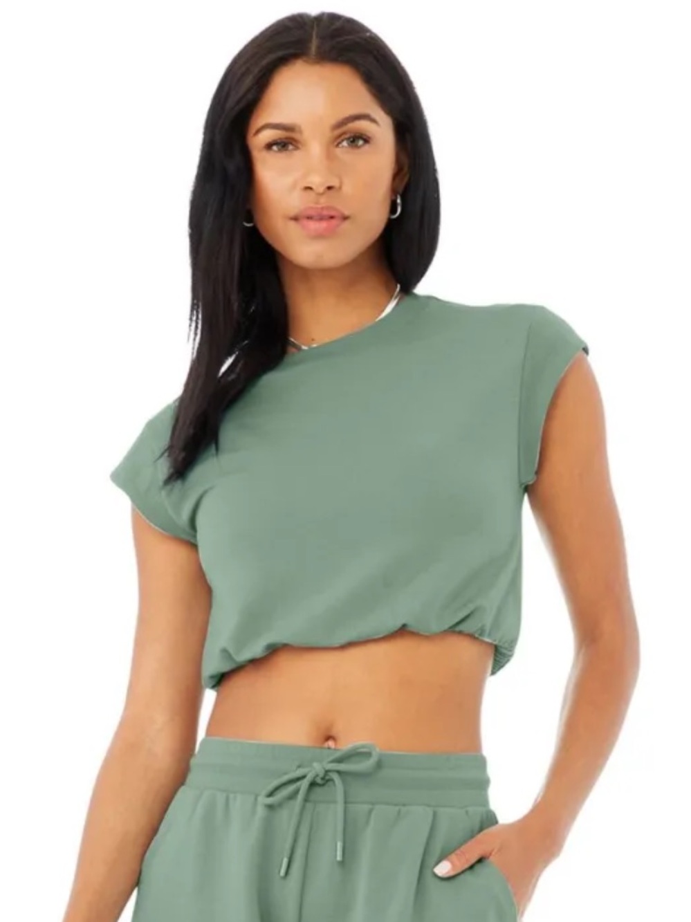 Alo yoga Dreamy Crop Short-Sleeve Top